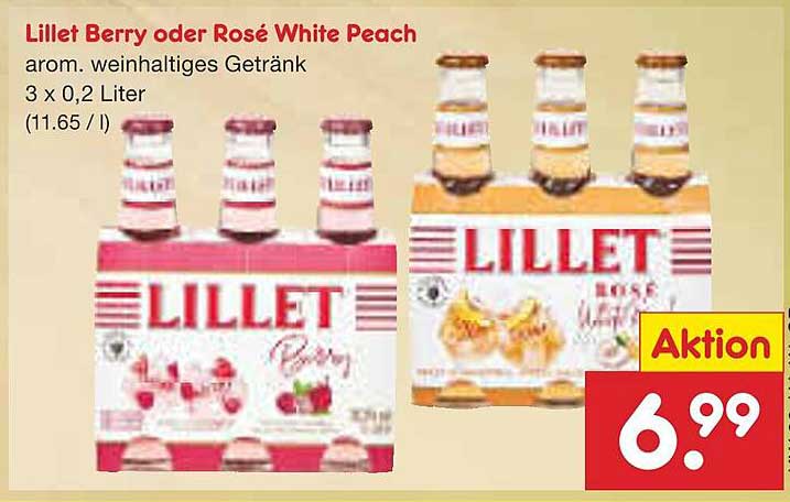 Lillet Berry oder Rosé White Peach - arom. weinhaltiges Getränk 3 x 0,2 Liter