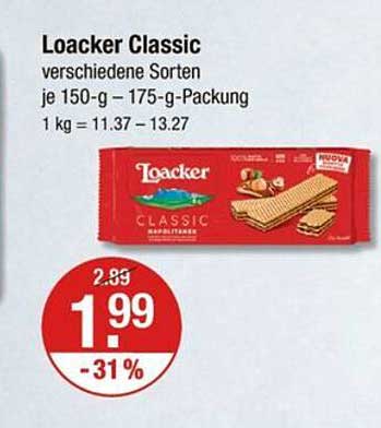 Loacker Classic verschiedene Sorten je 150-g – 175-g-Packung