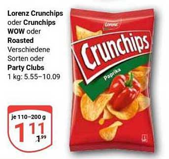 Lorenz Crunchips oder Crunchips WOW oder Roasted verschiedene Sorten