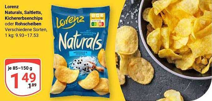 Lorenz Naturals Chips, verschiedene Sorten, 1 kg