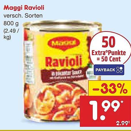 Maggi Ravioli 800 g - Verschiedene Sorten