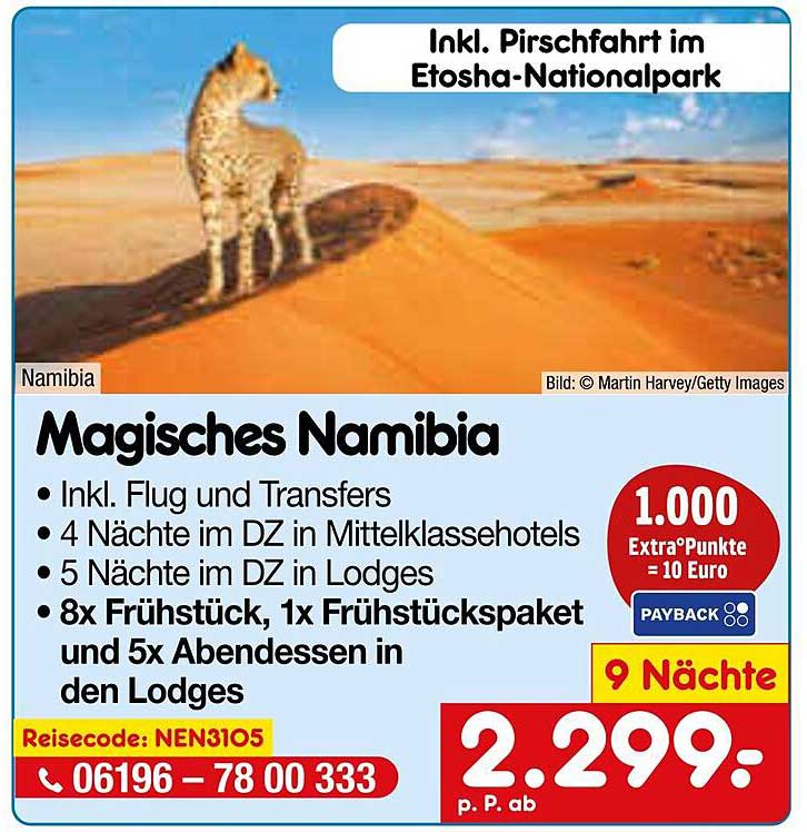 Magisches Namibia - 9 Nächte Abenteuer für nur 2.299 €
