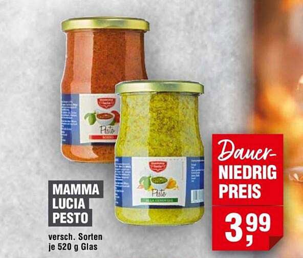 MAMMA LUCIA PESTO - verschiedene Sorten je 520 g Glas