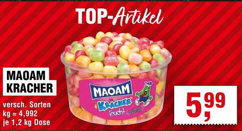 MAOAM Kracher Frucht 1,2 kg Dose