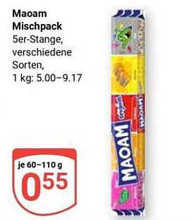 Maoam Mischpack 5er-Stange, verschiedene Sorten