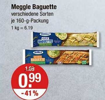 Meggle Baguette verschiedene Sorten je 160-g-Packung