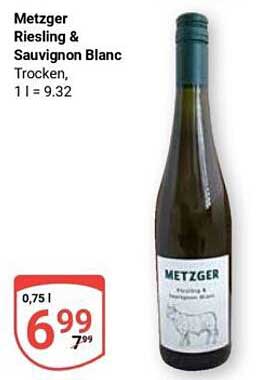 Metzger Riesling & Sauvignon Blanc Trocken, 0,75 l