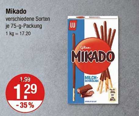 Mikado verschiedene Sorten je 75-g-Packung