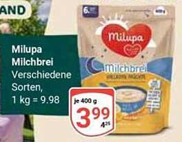 Milupa Milchbrei - Verschiedene Sorten, 1 kg = 9,98