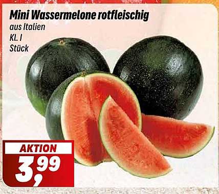 Mini Wassermelone rotfleischig aus Italien