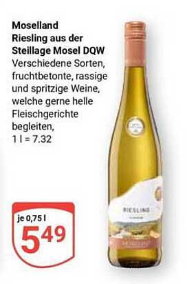 Moselland Riesling aus der Steillage Mosel DQW