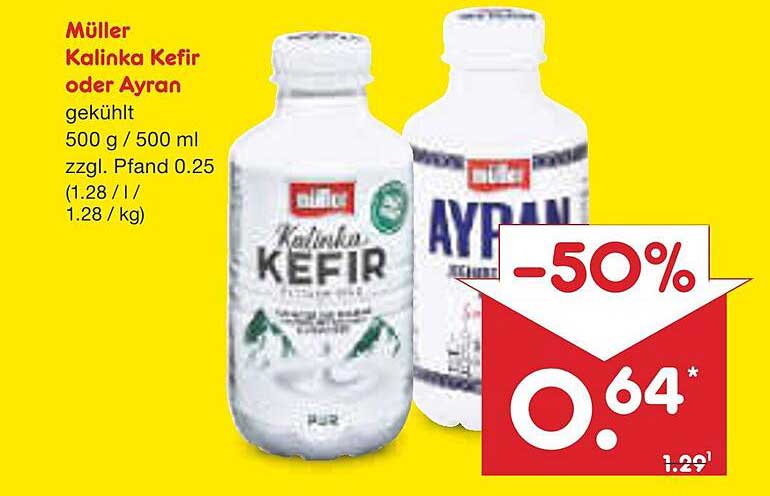 Müller Kalinka Kefir oder Ayran 500 g / 500 ml