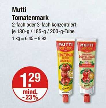 Mutti Tomatenmark - 2-fach oder 3-fach konzentriert
