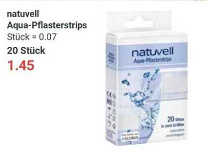 natuwell Aqua-Pflasterstrips - 20 Stück für nur 1,45 €