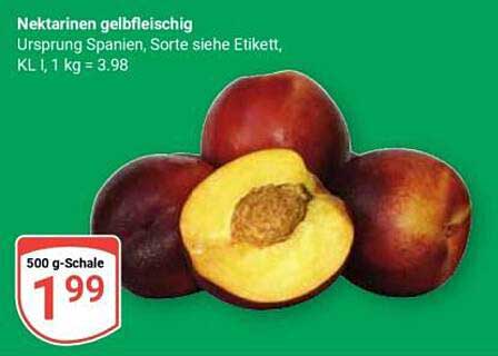 Nektarinen gelbfleischig 500 g für nur 1,99 €