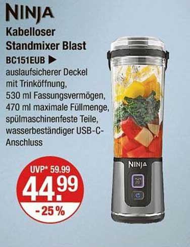 NINJA Kabelloser Standmixer Blast BC151EUB