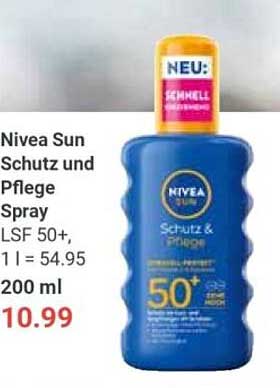 Nivea Sun Schutz und Pflege Spray LSF 50+, 200 ml