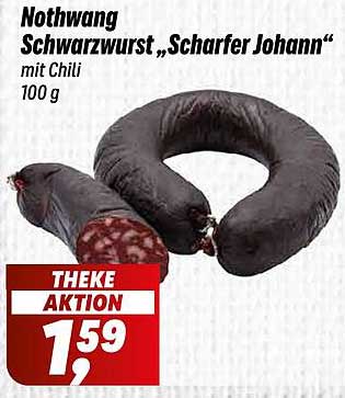 Nothwang Schwarzwurst „Scharfer Johann“ mit Chili, 100 g