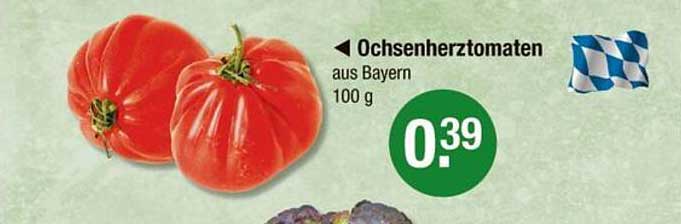 Ochsenherztomaten aus Bayern – 100 g für nur 0,39 €