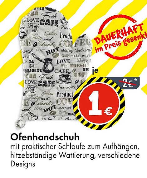 Ofenhandschuh - dauerhaft im Preis gesenkt!