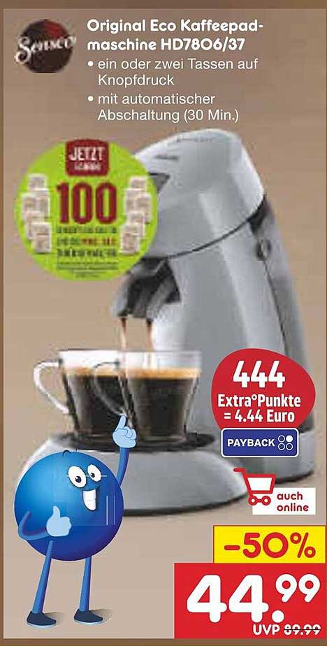 Original Eco Kaffeepadmaschine HD7806/37