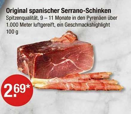 Original spanischer Serrano-Schinken 100 g