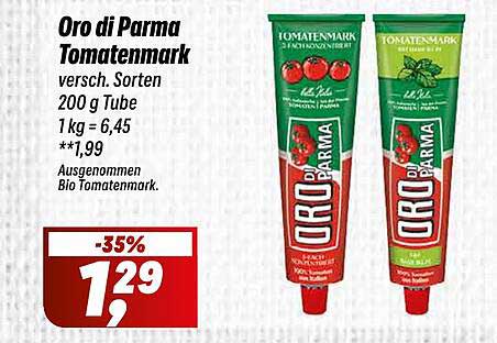 Oro di Parma Tomatenmark 200 g Tube
