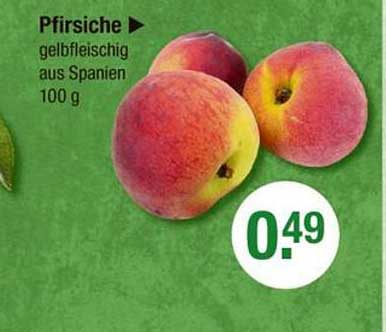 Pfirsiche gelbfleischig aus Spanien 100 g