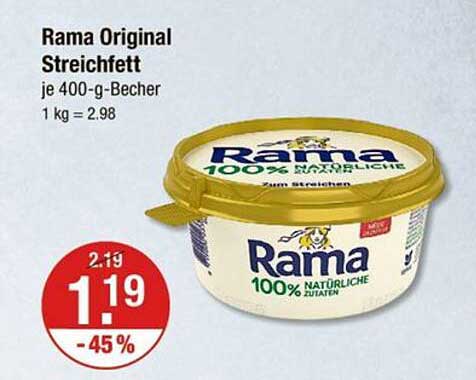 Rama Original Streichfett 400-g-Becher - jetzt im Angebot!