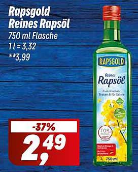 Rapsgold Reines Rapsöl 750 ml Flasche - jetzt zum Sparpreis!
