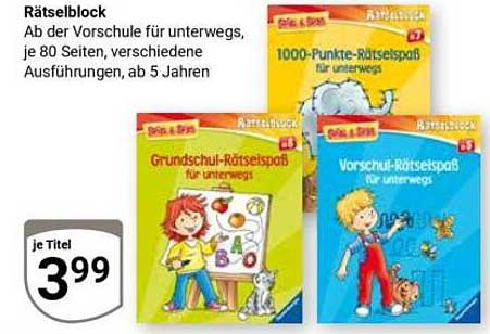 Rätselblock - Grundschule-Rätselspaß für unterwegs