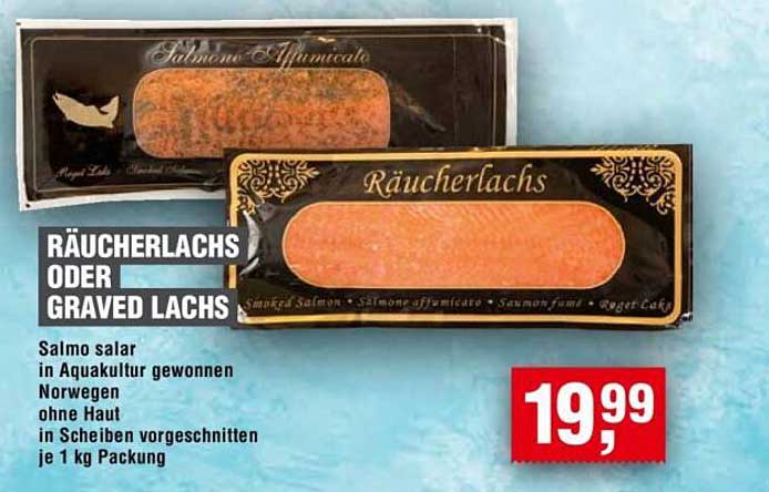 Räucherlachs oder Graved Lachs 1 kg