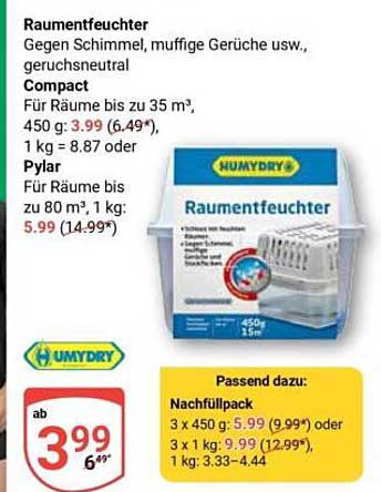 Raumentfeuchter Compact und Pylar
