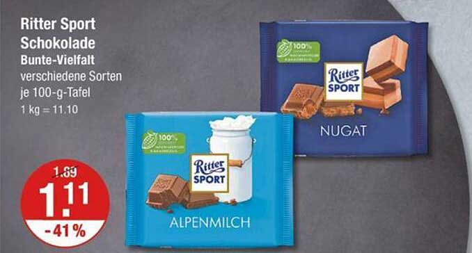 Ritter Sport Schokolade Bunte-Vielfalt