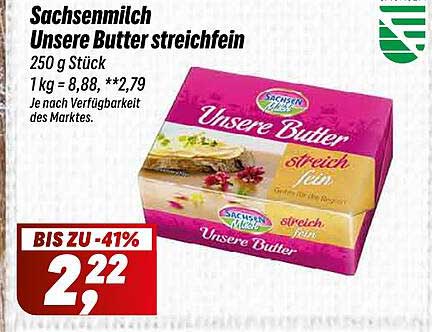 Sachsenmilch Unsere Butter streichfein 250 g