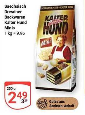Sächsisch Dresdner Backwaren Kalter Hund Minis 250 g