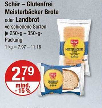 Schär – Glutenfrei Meisterbäcker Brote oder Landbrot
