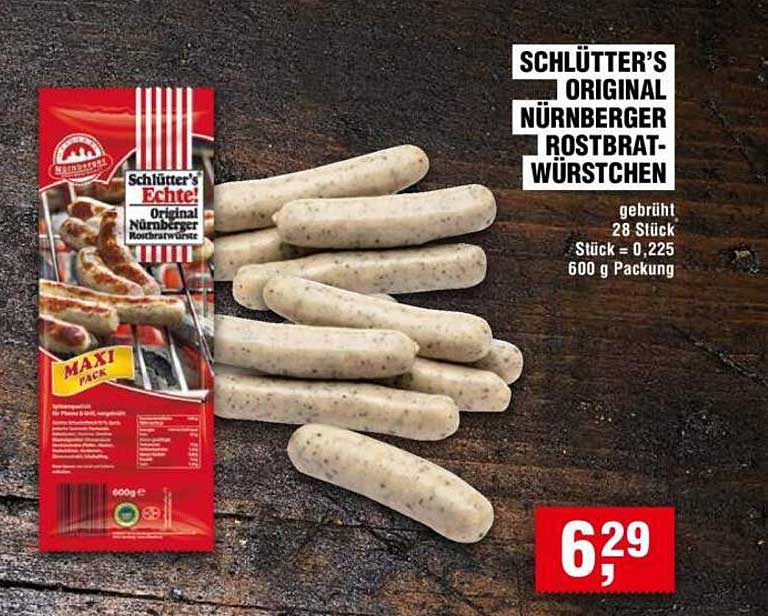 Schlütter's Original Nürnberger Rostbratwürstchen 600 g