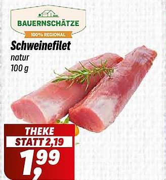 Schweinefilet natur 100 g - frisches Fleisch von BAUERNSCHÄTZE