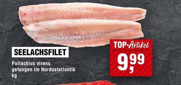 SEELACHSFILET Pollachius virens gefangen im Nordostatlantik kg