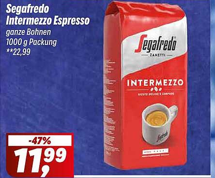 Segafredo Intermezzo Espresso ganze Bohnen 1000 g