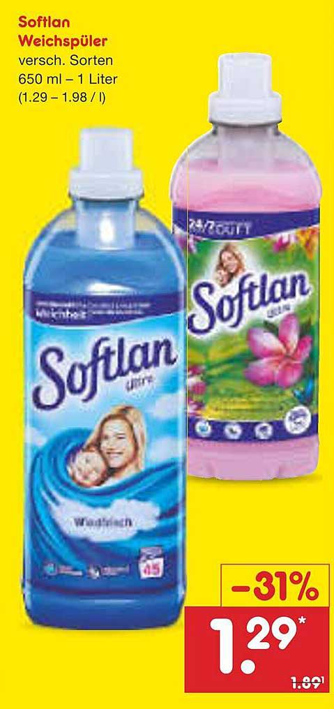 Softlan Weichspüler – verschiedene Sorten 650 ml