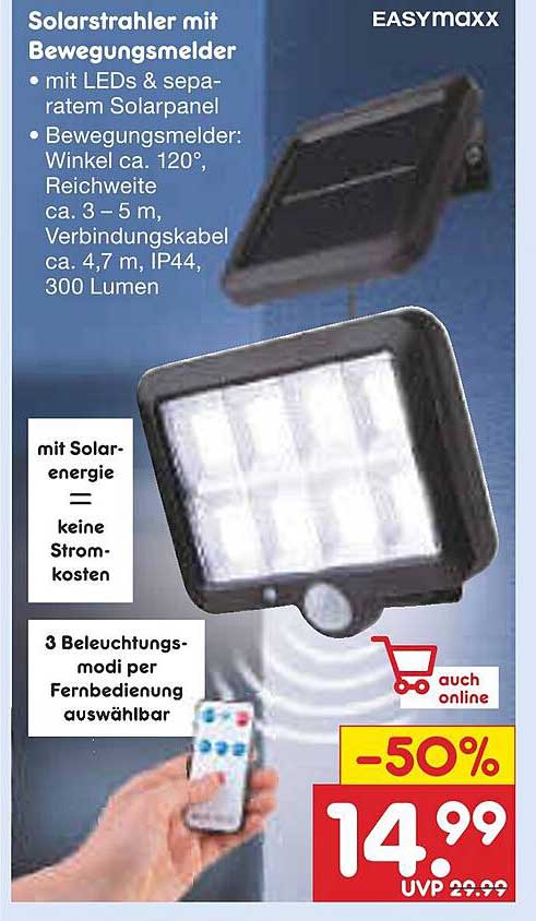 Solarstrahler mit Bewegungsmelder