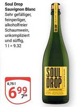 Soul Drop Sauvignon Blanc - sehr gefälliger, feiner Schaumwein