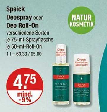 Speick Deospray oder Deo Roll-On - verschiedene Sorten