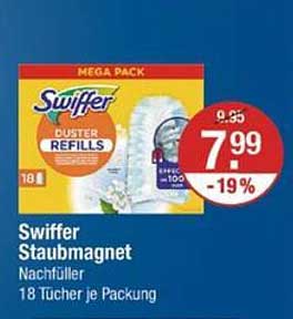 Swiffer Staubmagnet Nachfüller 18 Tücher je Packung