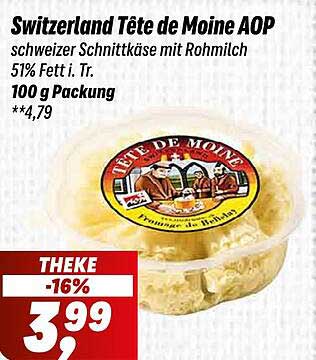 Switzerland Tête de Moine AOP - Schweizer Schnittkäse mit Rohmilch