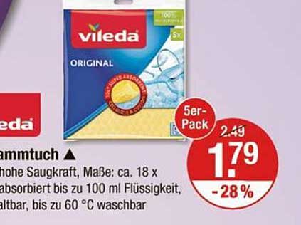 Vileda Original Wischtuch 5er-Pack