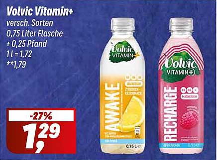 Volvic Vitamin+ 0,75 Liter Flasche - versch. Sorten