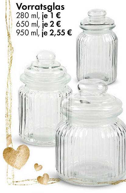 Vorratsglas - 280 ml, 650 ml und 950 ml